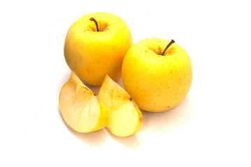 two apples isolated on white background