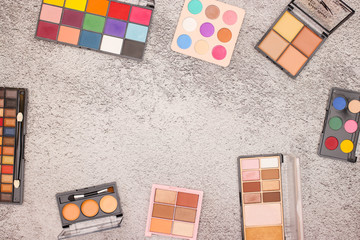 Make up and cosmetics products for woman. Fashion and stylish feminine concept 