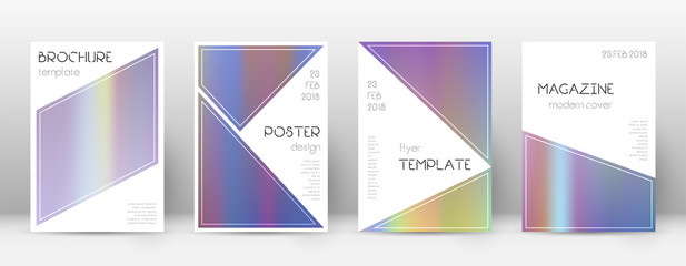 Fototapeta premium Flyer layout. Triangle precious template for Broch