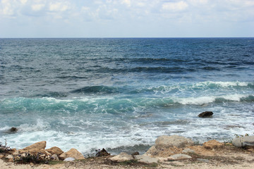 Fototapeta na wymiar Sea view with waves