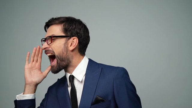 full hd video of young handsome stylish businessman - 4x slow motion
