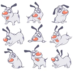 Gardinen Vector Illustration of a Cute Cartoon Character Hunting Dog for you Design and Computer Game © liusa