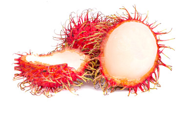 rambutan fruit an isolated on white background