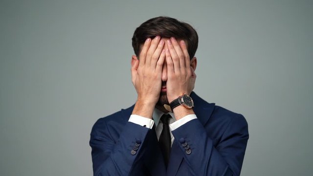 full hd video of young handsome stylish businessman - 4x slow motion