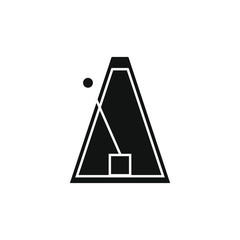 music metronome icon vector, with simple shapes