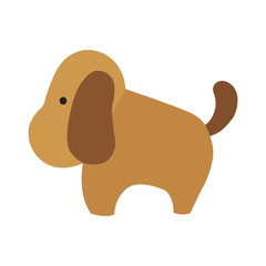 Fototapeta premium Cartoon flat dog