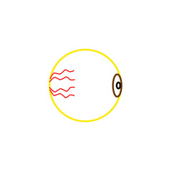 vector human eyeball anatomy icon