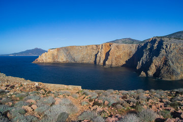 Fototapeta na wymiar La costa vicino Cala Domestica