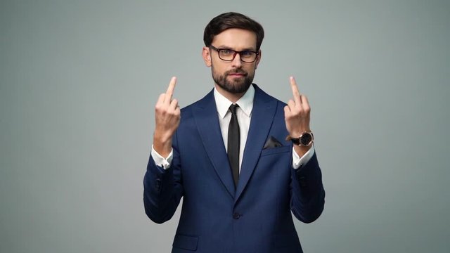 full hd video of young handsome stylish businessman - 4x slow motion