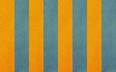 Fototapeta premium Genuine Leather. Two colors. Blue and yellow. Leather texture material.