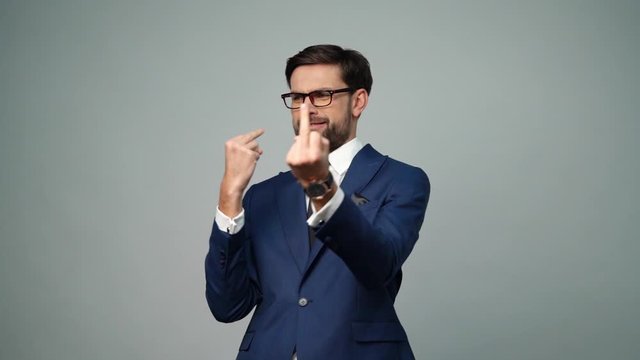 full hd video of young handsome stylish businessman - 4x slow motion