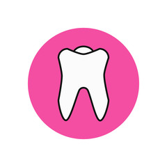 tooth tooth shaped vector icon