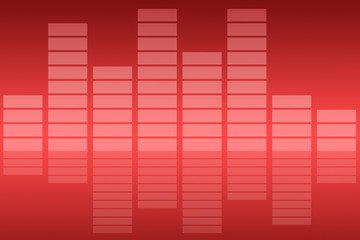 Fondo rojo con medidor de volumen.