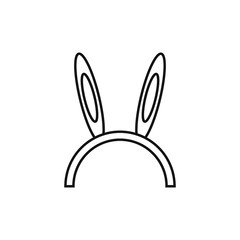 costume rabbit ears shaped vector icon