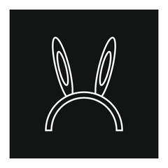 costume rabbit ears shaped vector icon