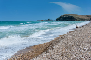 Coastline on the Southern Adriatic Sea in Italy