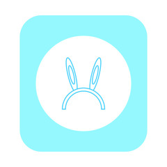 costume rabbit ears shaped vector icon
