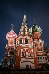 Moscow, Russia. St. Basil's Cathedral at night. - 316513591