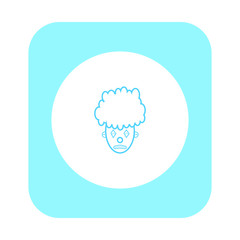 clown shaped vector icon with sad face