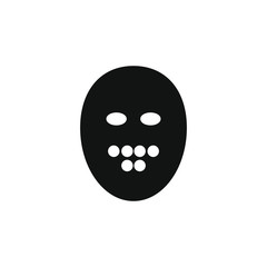 vector icon with shape of halloween mask