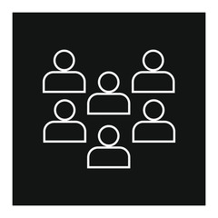 vector icon with group of people shape
