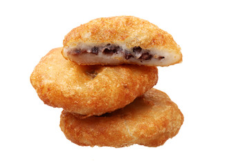 rice cracker on white background