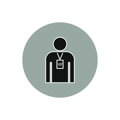 vip person shaped vector icon