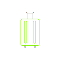vector icon with wheel suitcase shape