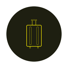 vector icon with wheel suitcase shape