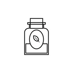 vector icon with natural medicine form