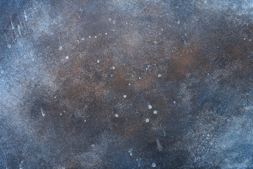 Brown blue rusty metal texture background