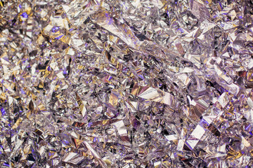 Foil Confetti Background Silver  Festive.  Paper show animation. Modern space trending theme 