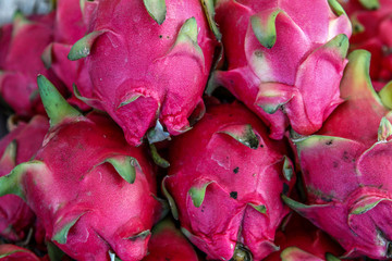 details of dragon fruits - pitahaya