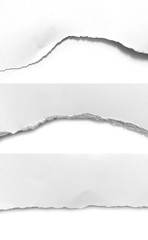 old torn paper isolated on white background