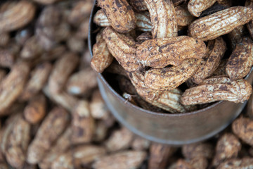 peanut in dirty shell texture background