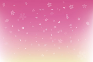 桜の花びらが散るピンク色の背景