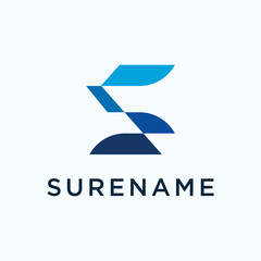 Initial letter S technology typography logo design logo inspiration vector icon illustration custom logo design vector