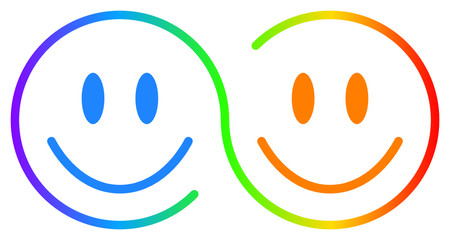 Regenbogen Smileys