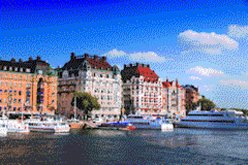 Fototapeta na wymiar Stockholm pixel art