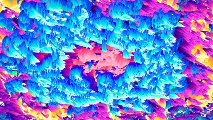 Multicolor background. Glitch. Creative digital design. 3d illustration. Creative psychedelic art. Futuristic fluorescent wallpaper. Vibrant vivid colors.