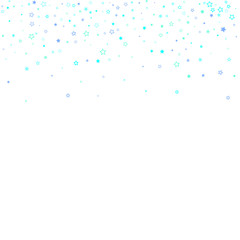 Blue, cyan, turquoise glitter stars confetti