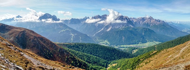 Dolomiten Aussicht vom Helm-Hornischegg nach S&uuml;den