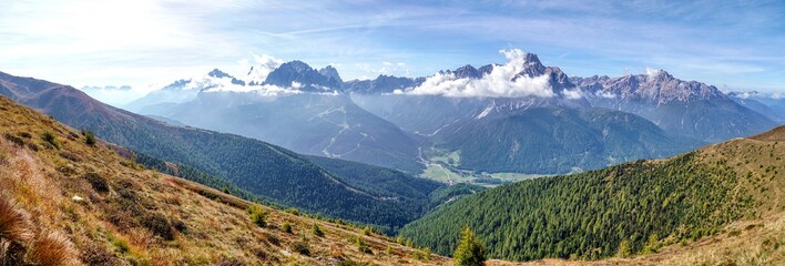 Dolomiten Aussicht vom Helm-Hornischegg nach Süden