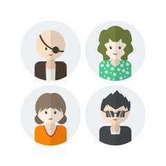 Fototapeta premium Character avatars set, collection of flat design avatars