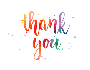 Thank you - handwritten lettering