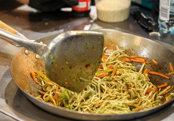 Chicken chow mein a popular oriental dish available at chinese restaurants