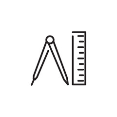 Drawing compass icon