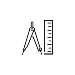 Drawing compass icon