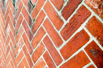 diagonal herringbone brick wall pattern