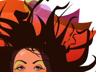 portrait of a girl drawing